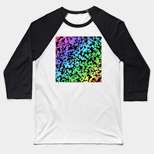 Rainbow Crystallization Pattern Baseball T-Shirt